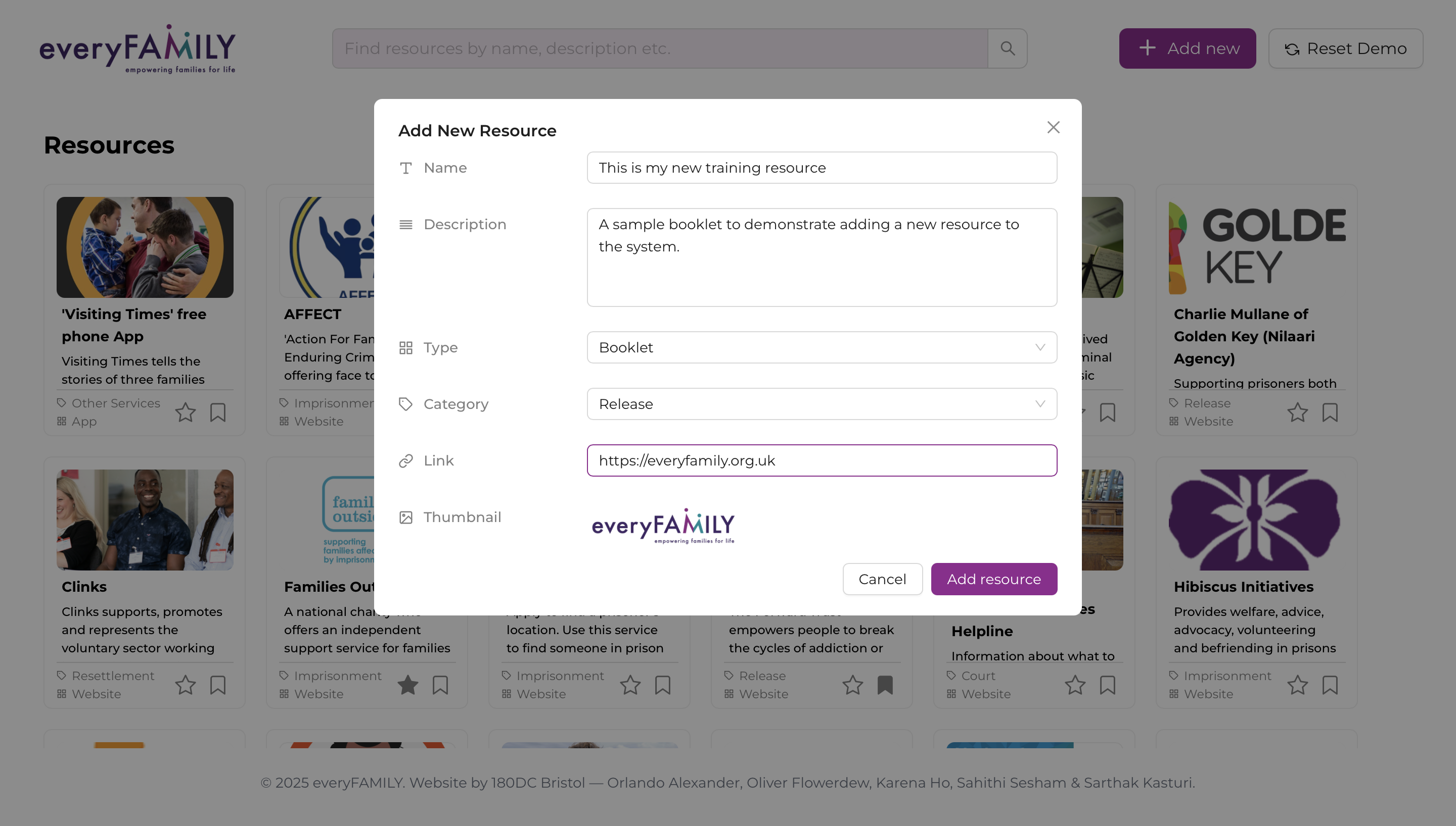 Resource Management Platform - alternate view